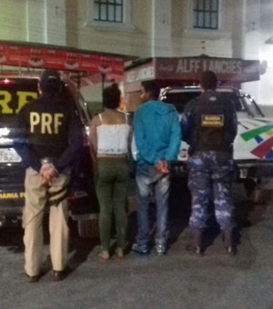 Casal é preso suspeito de assaltos a vans em Campo Alegre