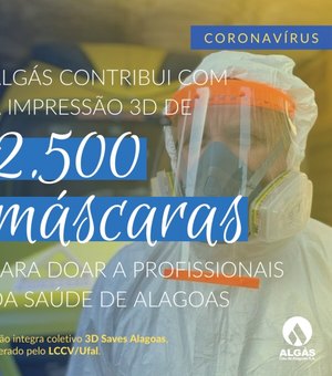 Coronavírus: Algás produz 2.500 máscaras para doar à Saúde de Alagoas