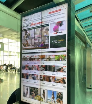 Hacker invade painel de publicidade de aeroporto e exibe vídeos pornô