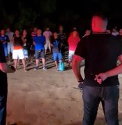 [Vídeo] Polícia encerra festa com aglomeração em chácara, na Ecovia Norte