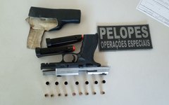 Pistola e munições que estavam com o Militar da Reserva