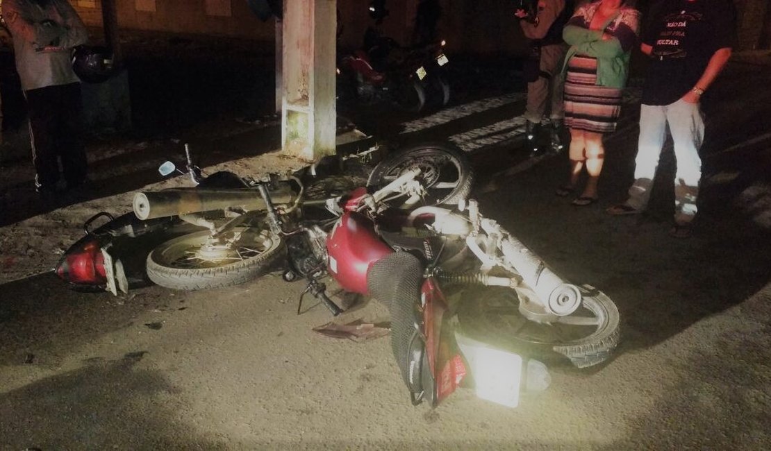 [Vídeo] Com suspeita de embriaguez, motociclista se envolve em acidente de trânsito