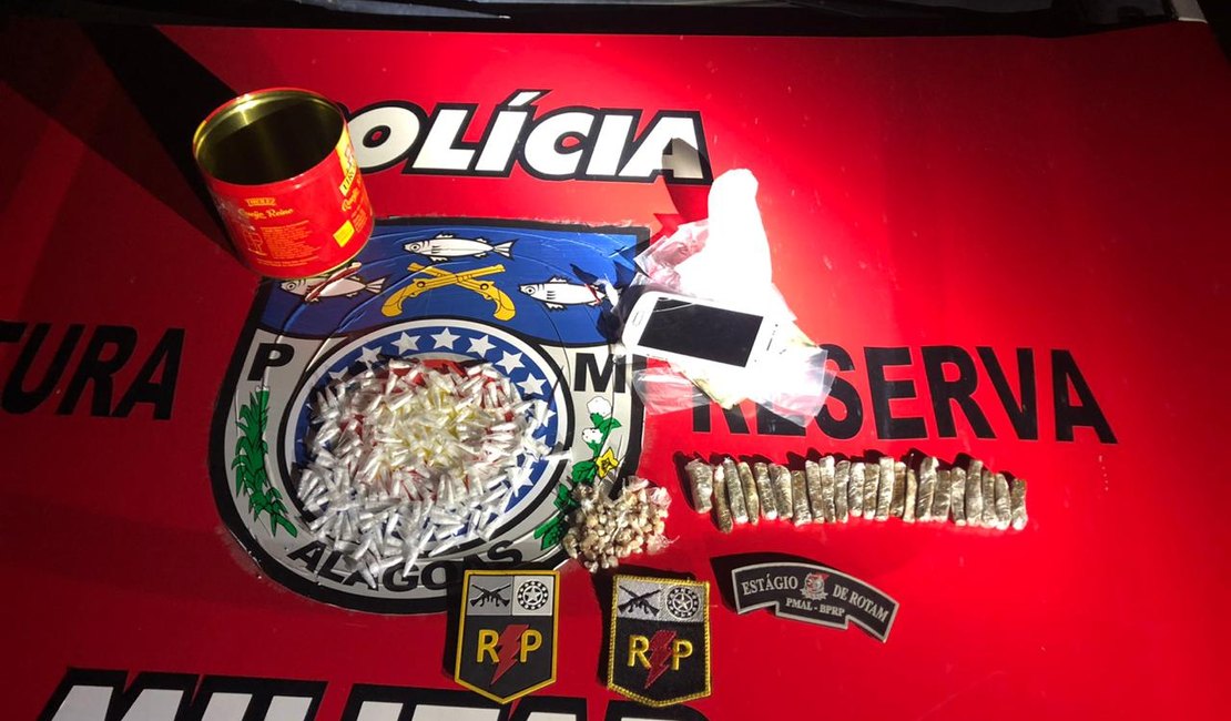 Mais de 250 unidades de cocaína, crack e maconha são apreendidas em Arapiraca