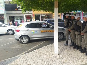3º Batalhão reforça segurança no centro de Arapiraca com apoio dos alunos do Curso de Praças