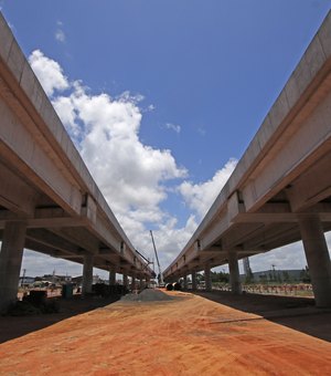Viaduto da PRF: obras voltam ao ritmo normal após fim do período chuvoso