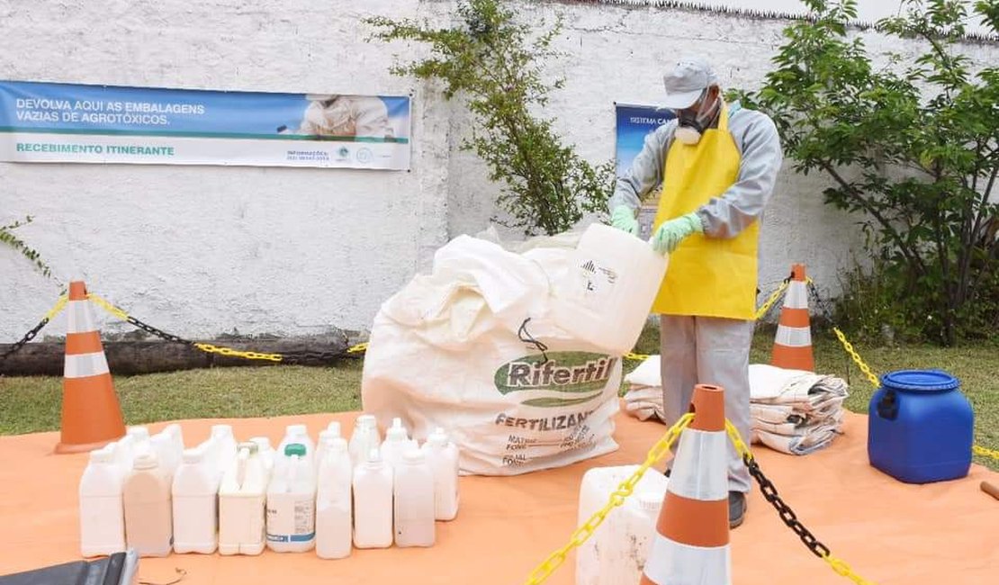 Prefeitura de Maragogi recolhe embalagens vazias de agrotóxicos