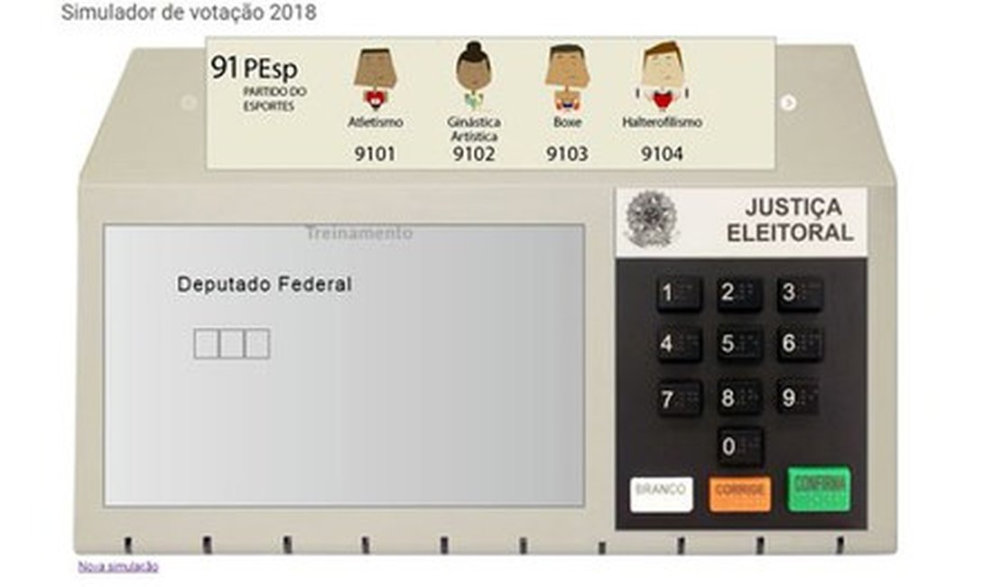 Eleitor já pode simular votação na urna eletrônica no site do TSE