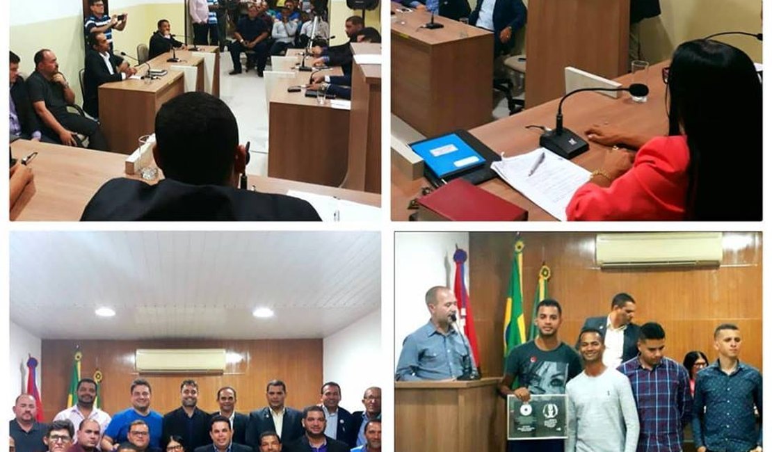 Câmara de Japaratinga retoma atividades com homenagem a banda gospel