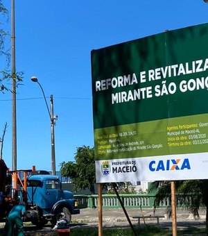 Prefeitura de Maceió inicia obra de revitalização do Mirante São Gonçalo