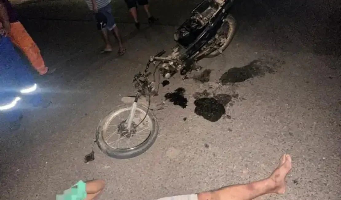 Motociclista sofre acidente no viaduto de Palmeira dos Índios