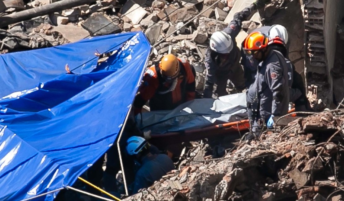 Corpo encontrado sob prédio que caiu era de morador quase resgatado