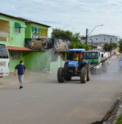 Prefeitura de Major Isidoro inicia projeto de desinfecção das principais ruas da cidade