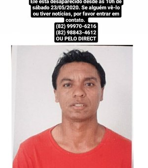 Família pede ajuda para encontrar homem desaparecido em Maceió 