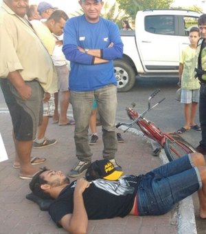 Ciclista atropelado no Bosque das Arapiracas é arremessado e cai sobre capô de carro