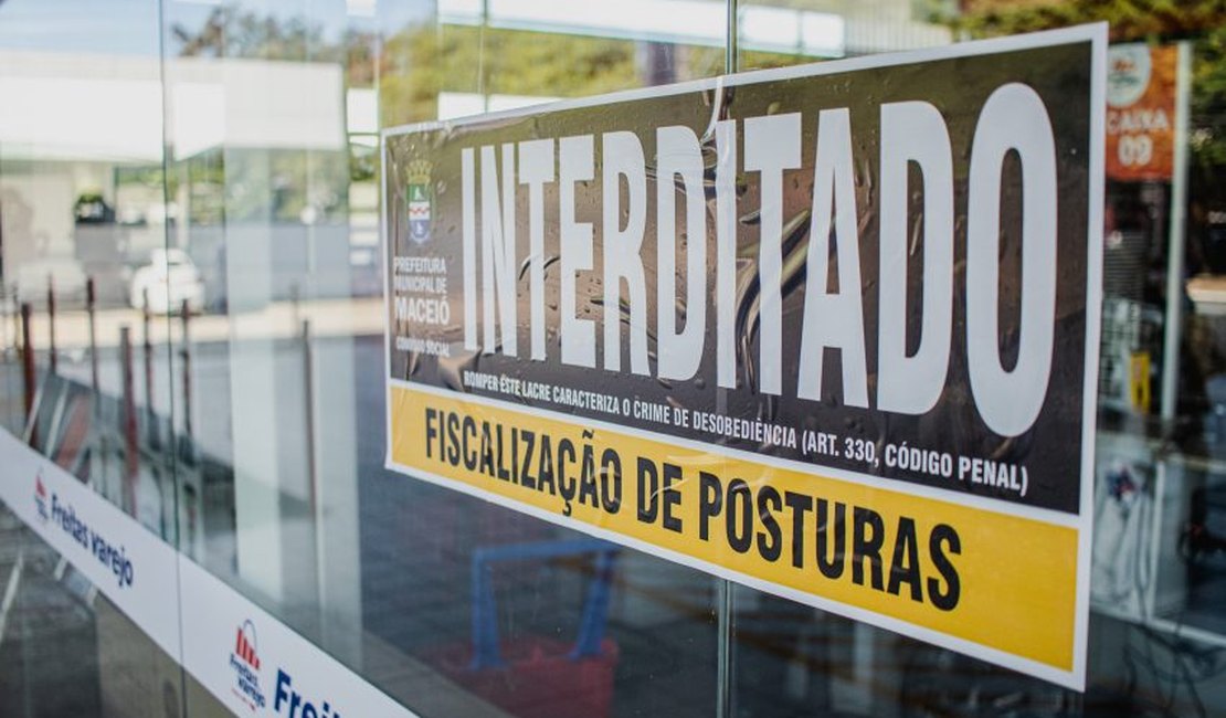Prefeitura interdita estabelecimento comercial na Avenida Fernandes Lima
