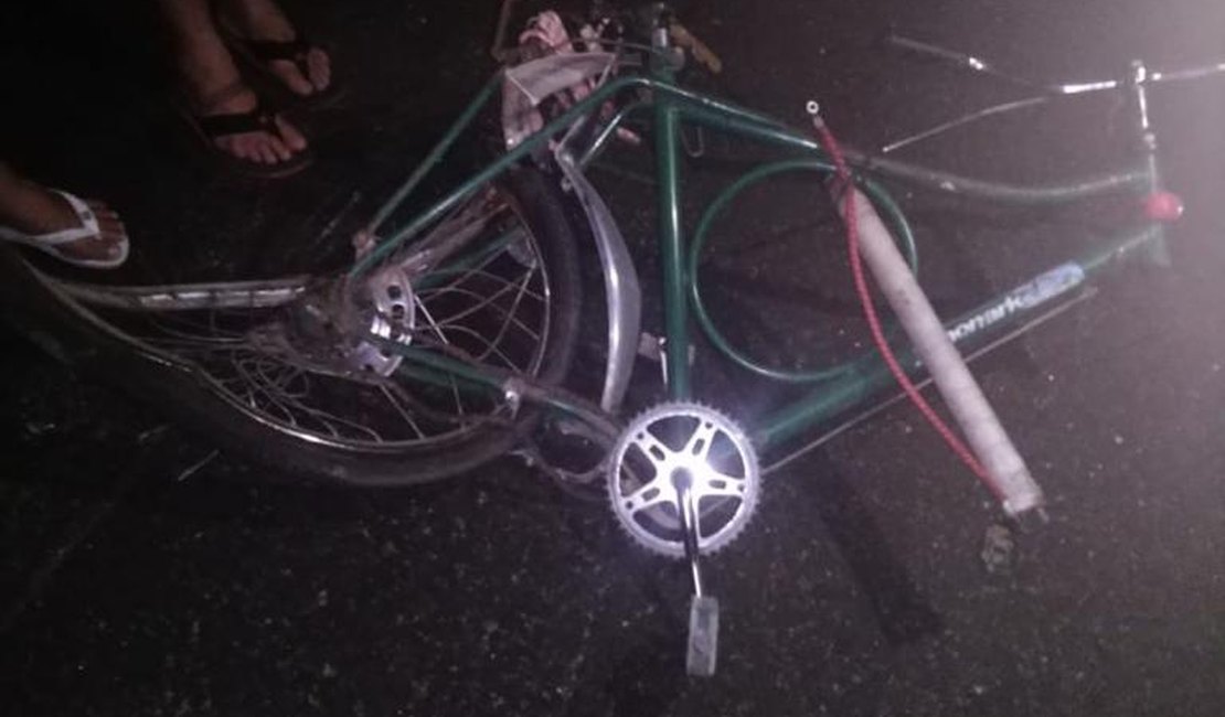 Ciclista morre após colisão traseira na zona rural de Arapiraca