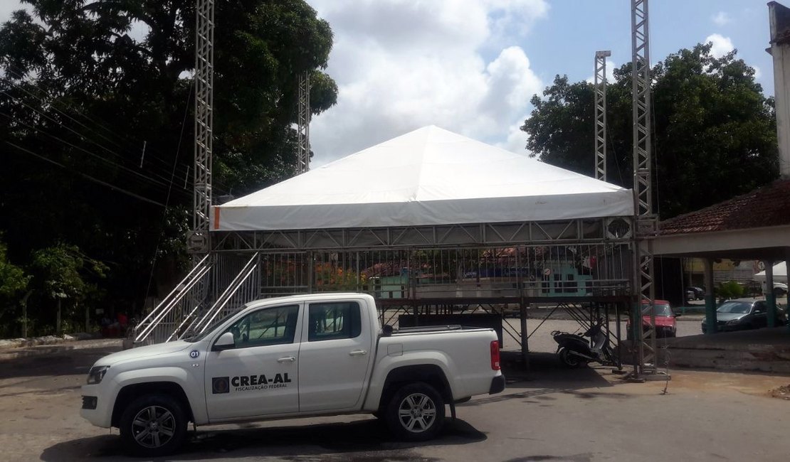 Crea-AL orienta organizadores de festas sobre montagem de estruturas para carnaval