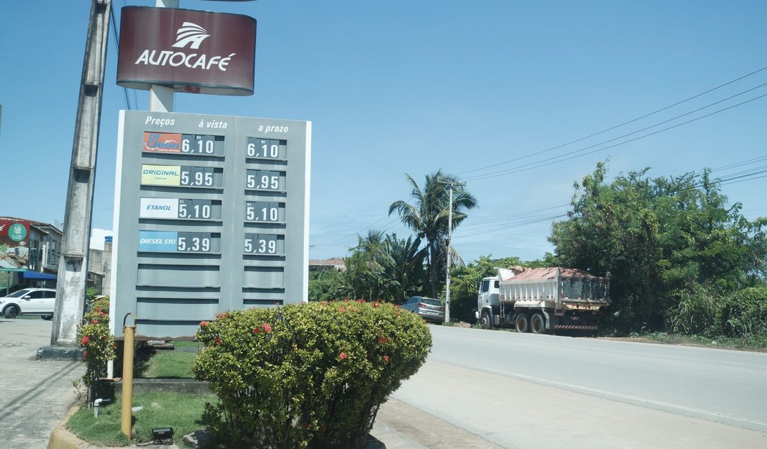 Preço da gasolina em Maragogi supera valor médio de Maceió