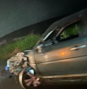 Colisão entre carro e moto deixa ferido em São Luís do Quitunde