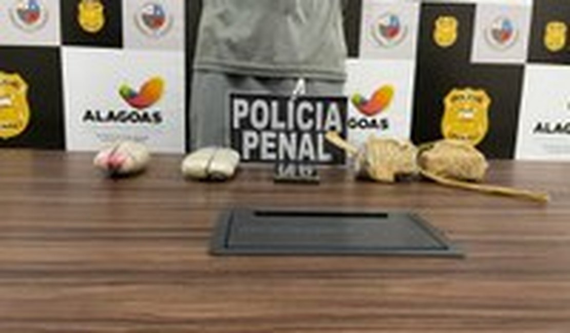 Polícia penal prende homem com drogas e celulares que tentava levar para sistema prisional