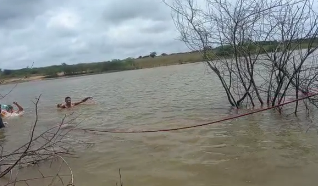 Corpo de vítima de afogamento é retirado de barragem em Girau do Ponciano