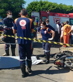 [Vídeo] Motociclista morre atropelado por caçamba na cidade de Arapiraca 