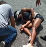[Vídeo] Acidente em Arapiraca deixa uma motociclista ferida
