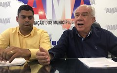 Gabriel Vasconcelos e Sérgio Lira durante coletiva na AMA
