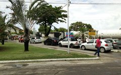 Trânsito está congestionado no Jaraguá