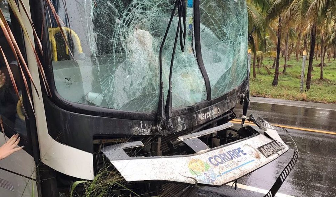 Ônibus escolar de Coruripe se envolve em acidente na AL-220 Sul