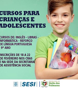 Prefeitura de União dos Palmares vai ofertar cursos extras para os jovens