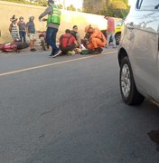 [Vídeo] Acidente envolvendo carro e moto deixa dois feridos em Arapiraca