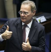 Bolsonaro manda abraço para Renan Calheiros