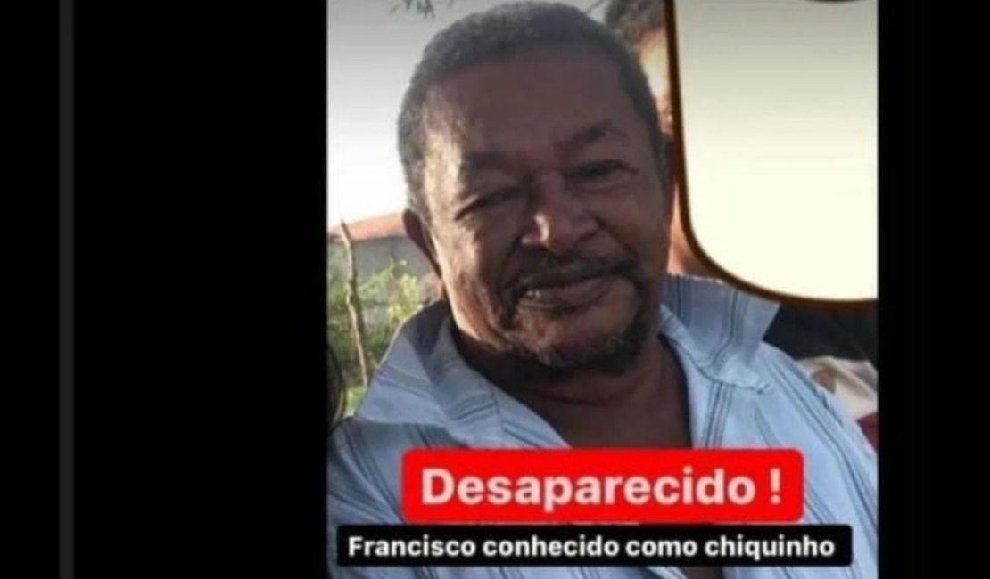 Família procura por idoso desaparecido há uma semana em Arapiraca
