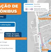 Bairro Gruta de Lourdes: obras alteram itinerário de ônibus