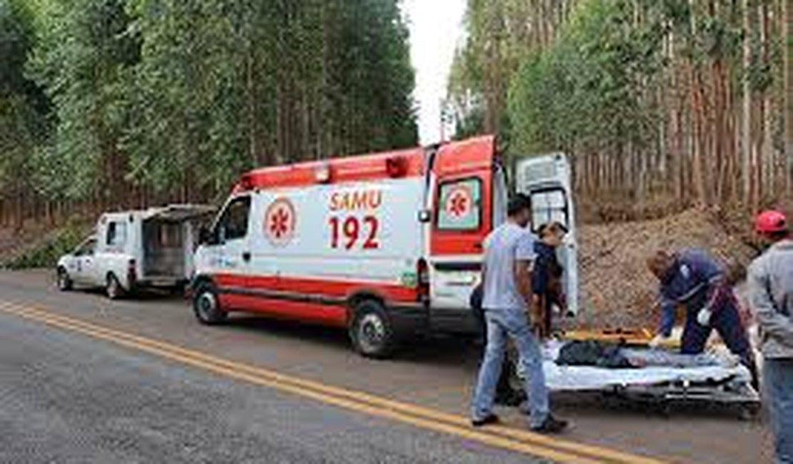 Colisão envolvendo caminhão e moto deixa mulher grávida morta em São Miguel dos Campos