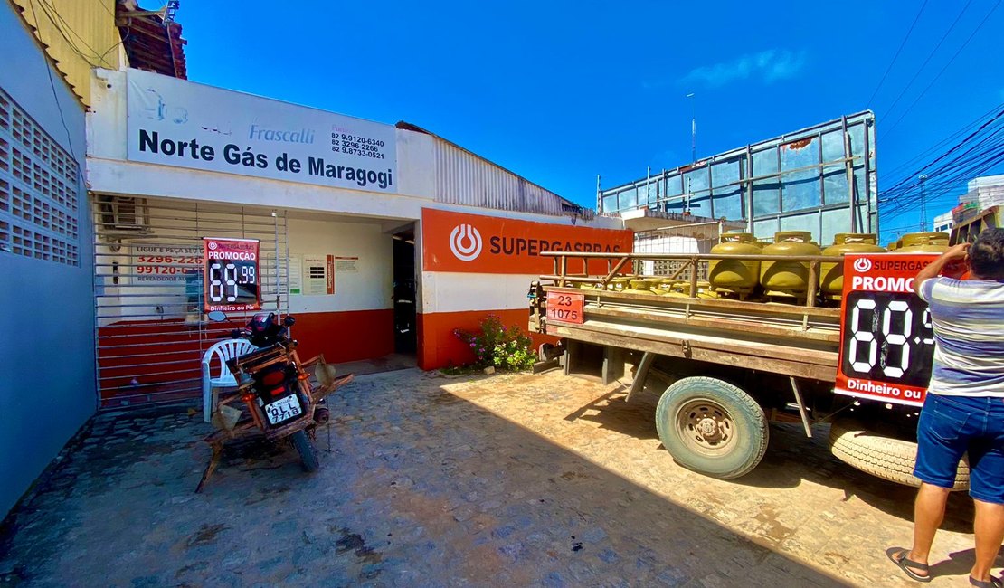 Preço do gás de cozinha despenca para R$ 69,99 em Maragogi