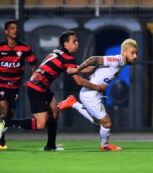 Santos sofre contra o Vitória, fica no empate e não encosta no Corinthians