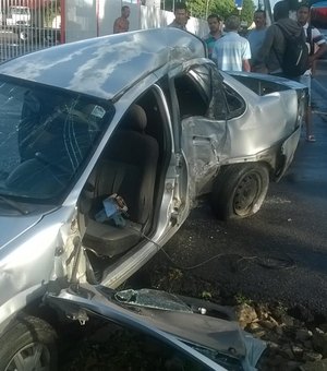 Grave acidente deixa um morto e um ferido na parte alta de Maceió