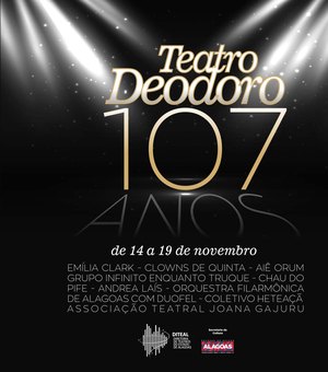 Diteal prepara programação especial para comemorar os 107 anos do Teatro Deodoro