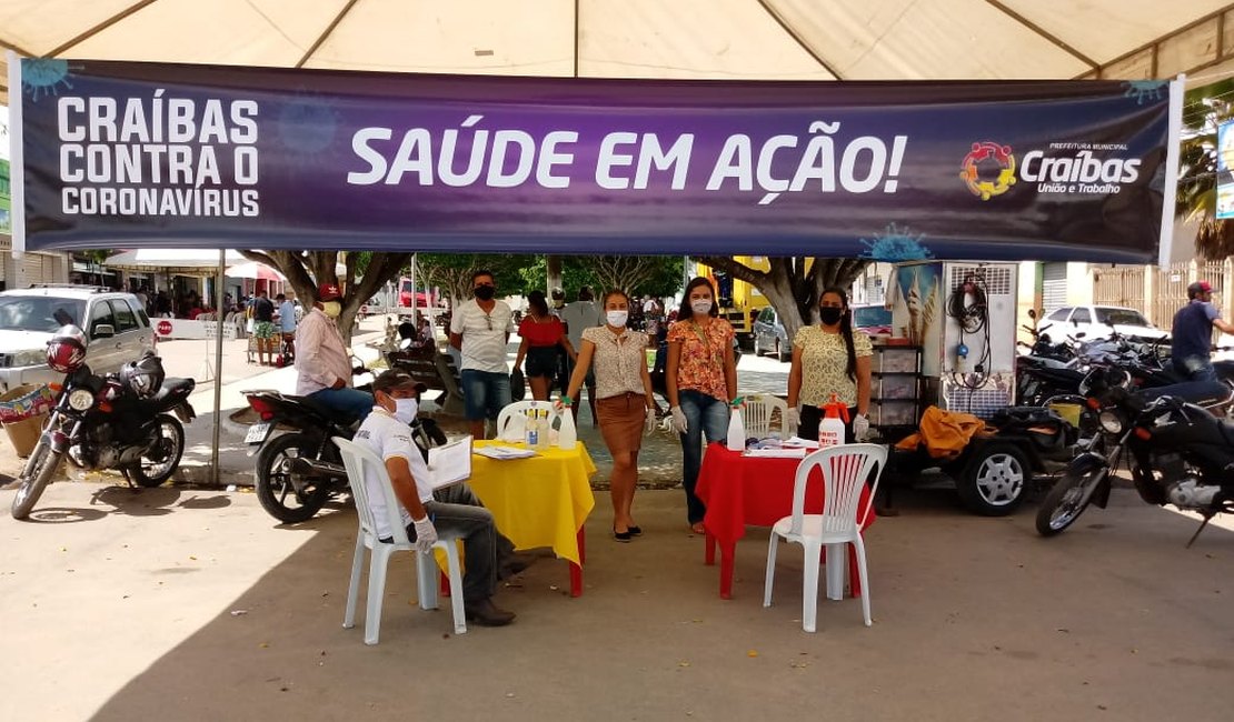 Vigilância Sanitária de Craíbas realiza ações de combate ao Covid-19