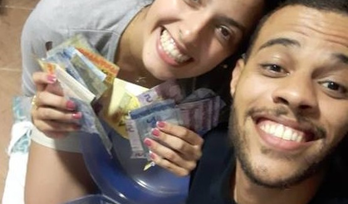 Noivos juntam mais de R$ 8 mil em galão de água para se casar