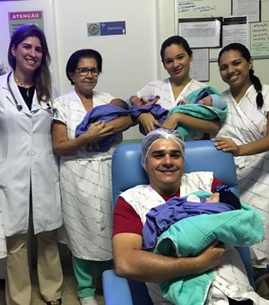 Hospital promove festa para pais de bebês de UTI Neonatal que receberão alta