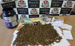 Polícia apreendeu 2 mil porções de maconha, 50 pontos de LSD e materiais utilizados para o preparo das drogas em Franca