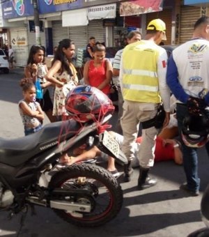 Ronda no Bairro presta socorro a vítima de acidente no Centro de Maceió