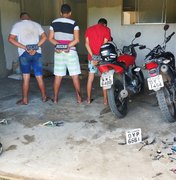 PM localiza desmanche, recupera motos roubadas e prende três suspeitos 