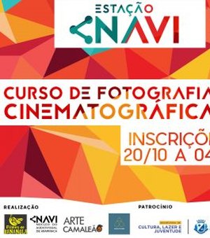 Com apoio da prefeitura, curso gratuito de fotografia cinematográfica está com inscrições abertas