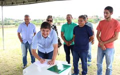 Prefeito David Pedrosa assinou a ordem de serviço do estádio