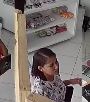 Mulher distrai vendedora enquanto comparsa furtava roupas em loja de Arapiraca