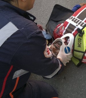Acidente de trânsito deixa mototaxista ferido no bairro São Luís
